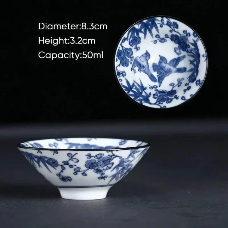 Plates u0026 More Küche & Esszimmer-Blau-weiße Teetasse aus Porzellan – japanische Espressotasse