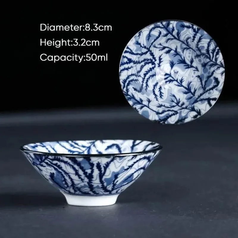 Plates u0026 More Küche & Esszimmer-Blau-weiße Teetasse aus Porzellan – japanische Espressotasse