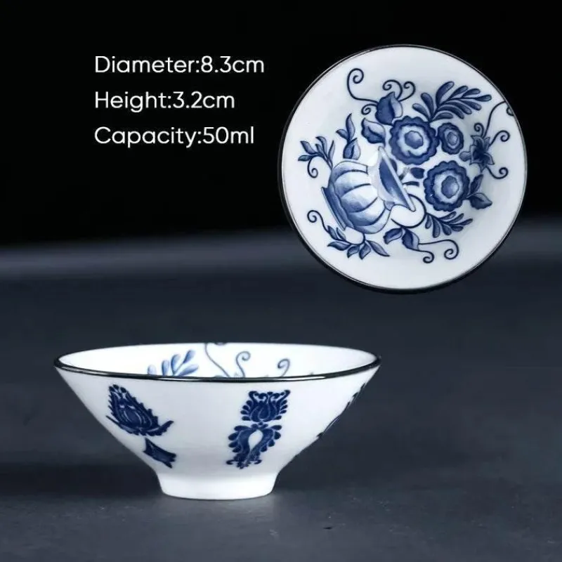 Plates u0026 More Küche & Esszimmer-Blau-weiße Teetasse aus Porzellan – japanische Espressotasse