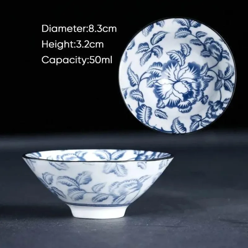 Plates u0026 More Küche & Esszimmer-Blau-weiße Teetasse aus Porzellan – japanische Espressotasse