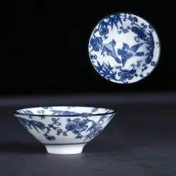 Plates u0026 More Küche & Esszimmer-Blau-weiße Teetasse aus Porzellan – japanische Espressotasse