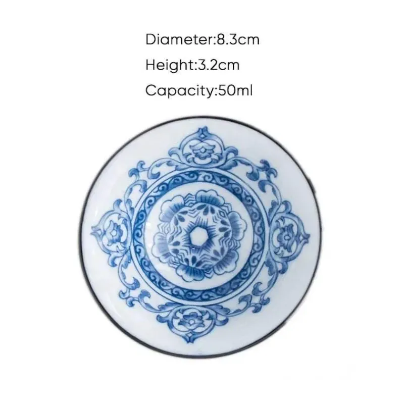 Plates u0026 More Küche & Esszimmer-Blau-weiße Teetasse aus Porzellan – japanische Espressotasse