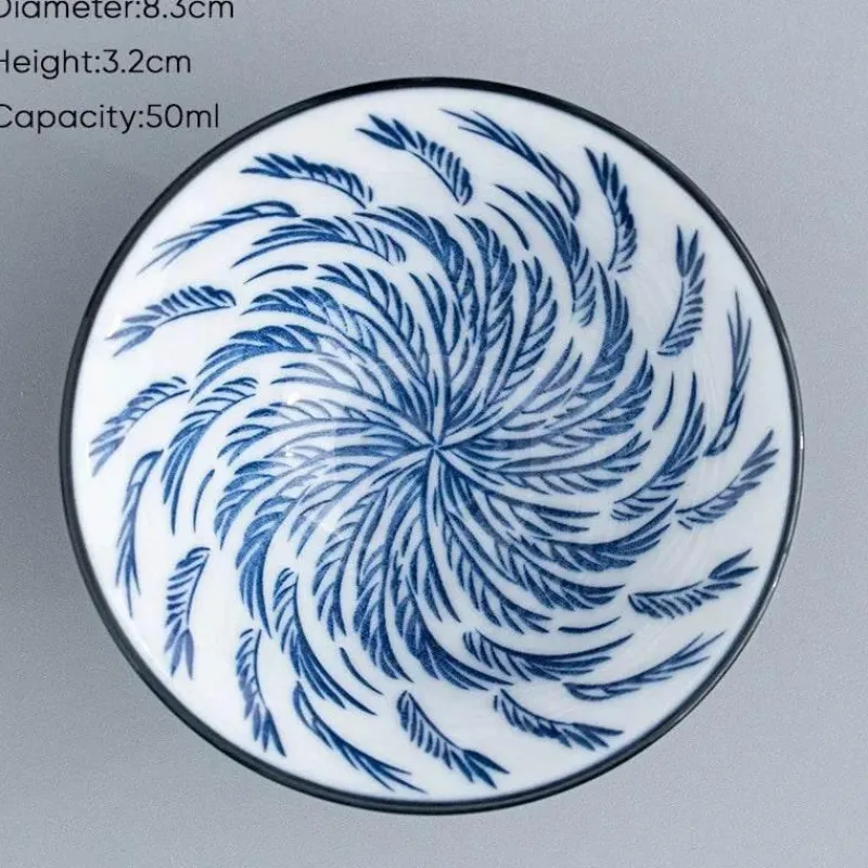 Plates u0026 More Küche & Esszimmer-Blau-weiße Teetasse aus Porzellan – japanische Espressotasse