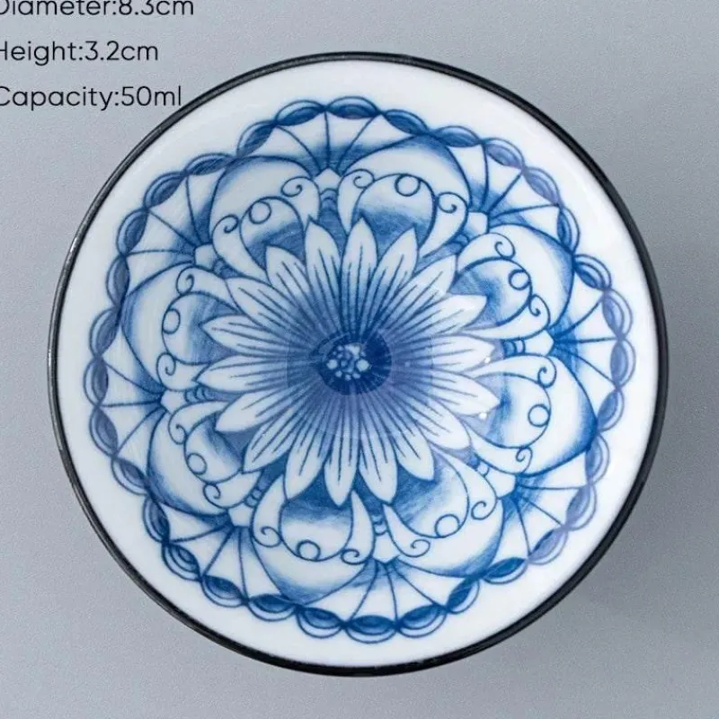 Plates u0026 More Küche & Esszimmer-Blau-weiße Teetasse aus Porzellan – japanische Espressotasse