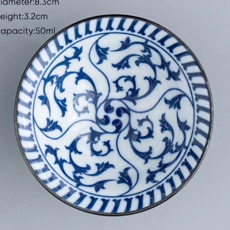 Plates u0026 More Küche & Esszimmer-Blau-weiße Teetasse aus Porzellan – japanische Espressotasse