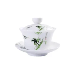 Plates u0026 More Küche & Esszimmer-Blau-weißes Gaiwan-Teeservice aus Porzellan, handbemalte traditionelle Teetassen