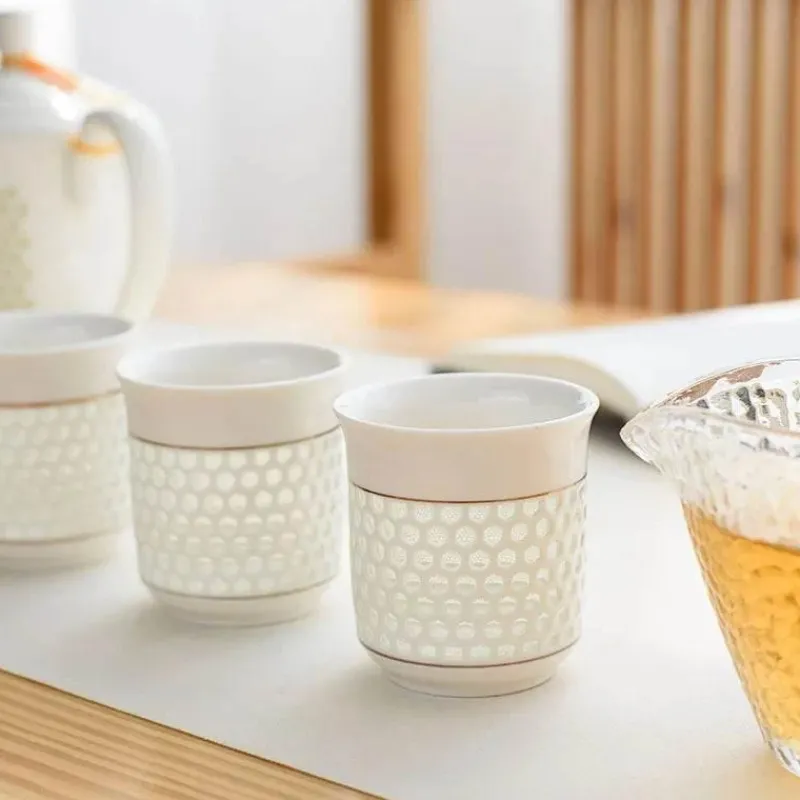 Feast u0026 Flair Küche & Esszimmer-Blau-weißes Kungfu-Teeservice aus Porzellan – Puer-Teetasse und Kanne, Teegeschirr für die Teezeit