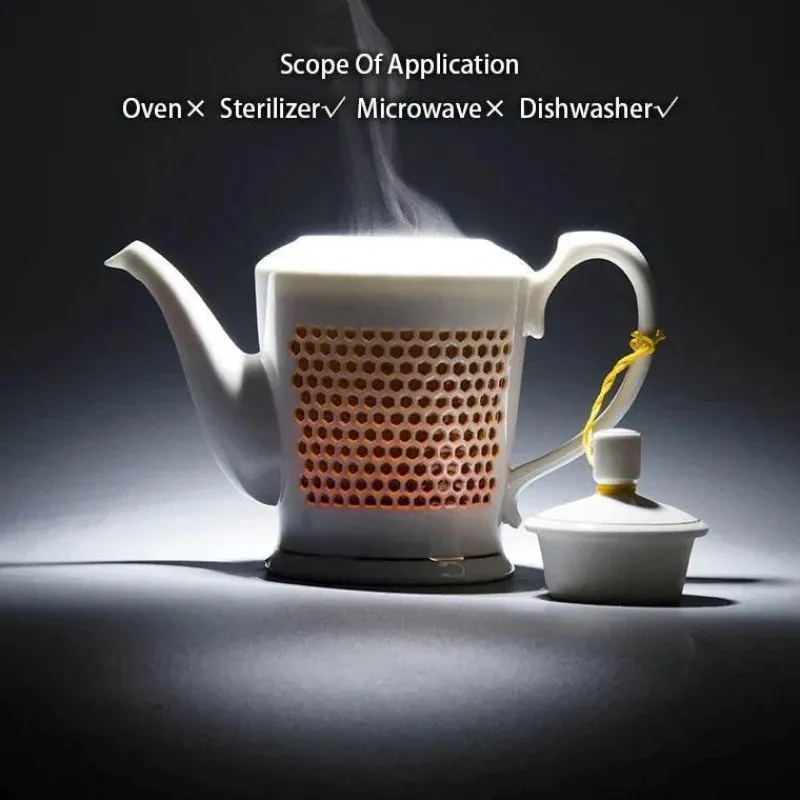 Feast u0026 Flair Küche & Esszimmer-Blau-weißes Kungfu-Teeservice aus Porzellan – Puer-Teetasse und Kanne, Teegeschirr für die Teezeit