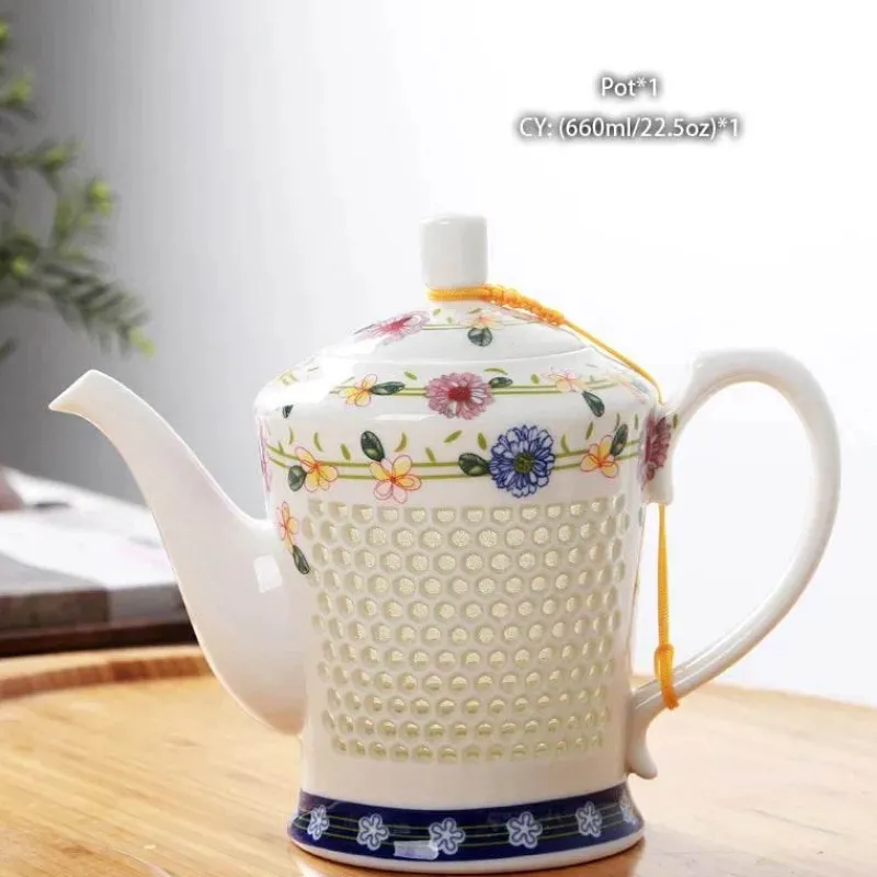 Feast u0026 Flair Küche & Esszimmer-Blau-weißes Kungfu-Teeservice aus Porzellan – Puer-Teetasse und Kanne, Teegeschirr für die Teezeit