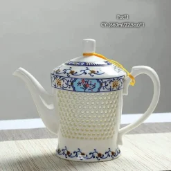 Feast u0026 Flair Küche & Esszimmer-Blau-weißes Kungfu-Teeservice aus Porzellan – Puer-Teetasse und Kanne, Teegeschirr für die Teezeit