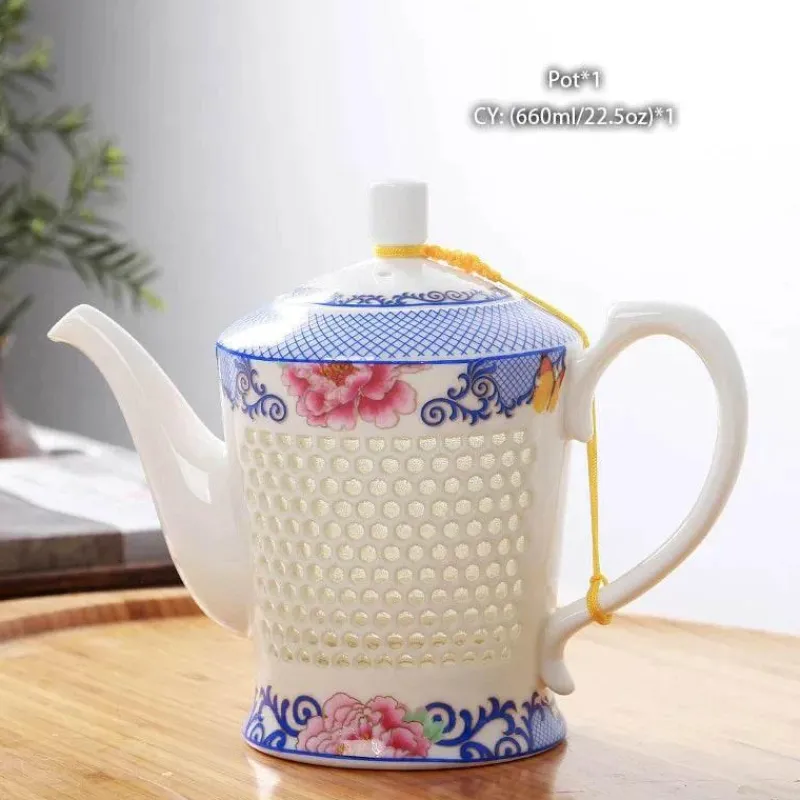 Feast u0026 Flair Küche & Esszimmer-Blau-weißes Kungfu-Teeservice aus Porzellan – Puer-Teetasse und Kanne, Teegeschirr für die Teezeit