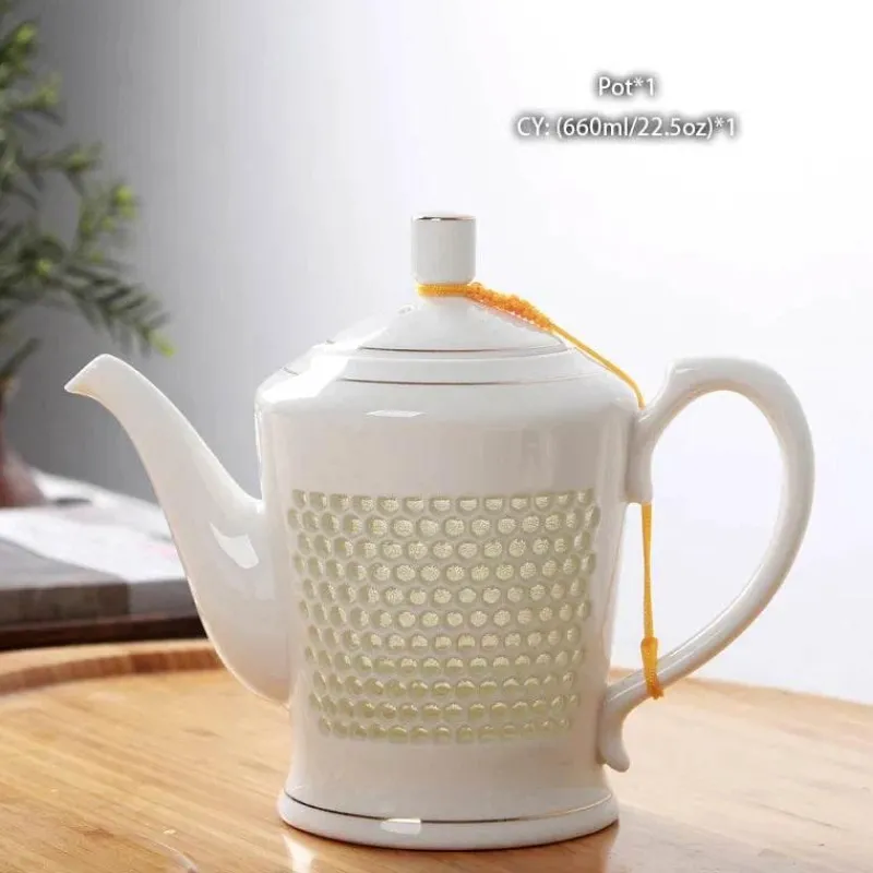 Feast u0026 Flair Küche & Esszimmer-Blau-weißes Kungfu-Teeservice aus Porzellan – Puer-Teetasse und Kanne, Teegeschirr für die Teezeit