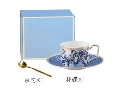Feast u0026 Flair Küche & Esszimmer-Blue Lotus Geschirr-Teeservice – Elegantes Keramikgeschirr