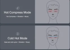 The Relaxation Nook Massageprodukte|Gesundheits-Gadgets-Bluetooth-Augenmassagegerät – Heiße Kompresse zur Stresslinderung