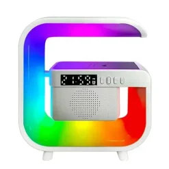 The Decor Haven Gadgets Für Zuhause-Bluetooth-Lautsprecherlampe - Kabelloses RGB-Nachtlicht mit Ladegerät