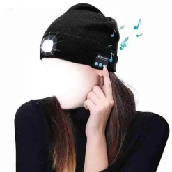 Gear Up u0026 Go Outdoor-Gadgets|Outdoor-Artikel-Bluetooth-Lautsprecher-Mütze – Unisex-Wintermütze mit Stirnlampe