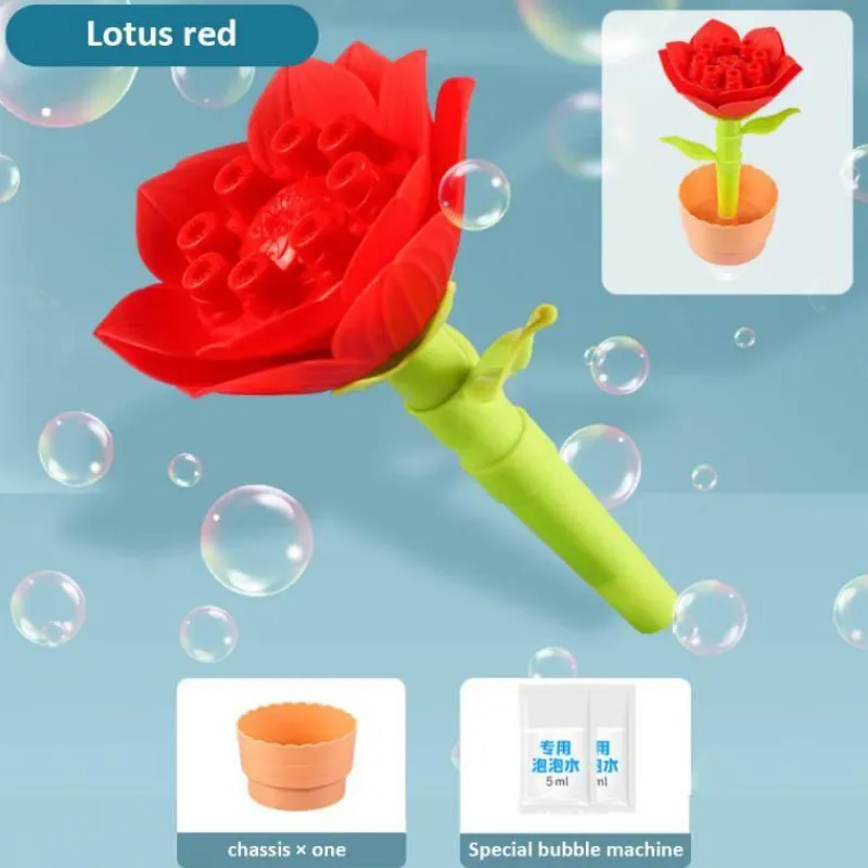 The Decor Haven Babyspielzeug-Blumen-Seifenblasenmacher - Seifenblasenspielzeug für Kinder