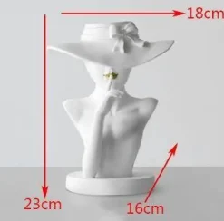 Accent Haven Wohndeko-Blumentopf - Hübsche Frau Pflanzgefäß Statue