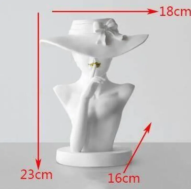 Accent Haven Wohndeko-Blumentopf - Hübsche Frau Pflanzgefäß Statue