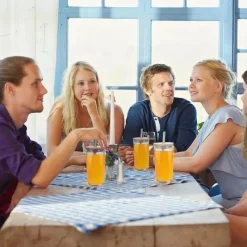 Plates u0026 More Küche & Esszimmer-Boba Smoothie Cup - Glas mit Bambusdeckel und Edelstahl-Strohhalm