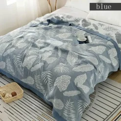 Cozy Haven Bettzeug-Boho Baumwoll-Überwurfdecke - Leichte dekorative Gazedecke