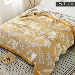 Cozy Haven Bettzeug-Boho Baumwoll-Überwurfdecke - Leichte dekorative Gazedecke