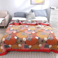 Cozy Haven Bettzeug-Boho Baumwoll-Überwurfdecke - Leichte dekorative Gazedecke