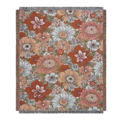 Cozy Haven Bettzeug-Boho Blumendecke - Gemütliches Sofadekor