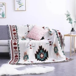 Cozy Haven Bettzeug-Boho Gestrickte Überwurfdecke - Gemütliches Boho Home Decor
