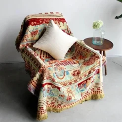 The Blanket Nook Bettzeug-Boho Jacquard Strickdecke - Gemütlicher dekorativer Wohnakzent