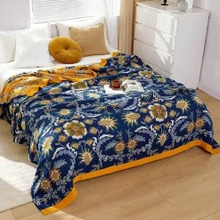 The Blanket Nook Bettzeug-Boho Mandala Baumwolldecke - Doppelseitige weiche Sommerdecke für Betten und Sofas