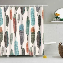 Aqua Essence Badezimmer-Boho Mandala Duschvorhang - Stilvolles Badezimmerdekor