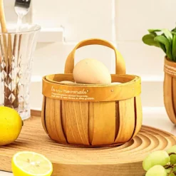 Space Savvy Küche & Esszimmer-Boho Rattan Wandkorb – Stilvolles Aufbewahrungsdekor