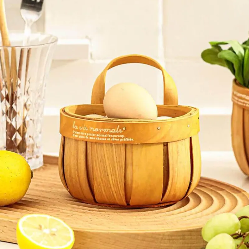 Space Savvy Küche & Esszimmer-Boho Rattan Wandkorb – Stilvolles Aufbewahrungsdekor