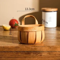 Space Savvy Küche & Esszimmer-Boho Rattan Wandkorb – Stilvolles Aufbewahrungsdekor