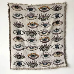 Cozy Haven Bettzeug-Boho Schlangenmuster Sofadecke - Gobelin Dekor Bezug