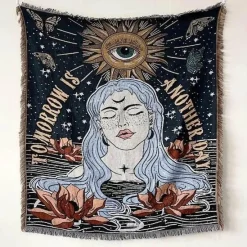 Cozy Haven Bettzeug-Boho Schlangenmuster Sofadecke - Gobelin Dekor Bezug