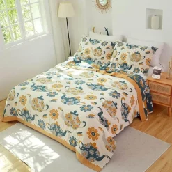 The Blanket Nook Bettzeug-Boho-Baumwolldecke – Leichte Sommerdecke für Betten und Sofas