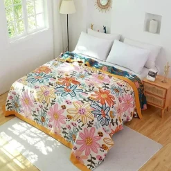 The Blanket Nook Bettzeug-Boho-Baumwolldecke – Leichte Sommerdecke für Betten und Sofas