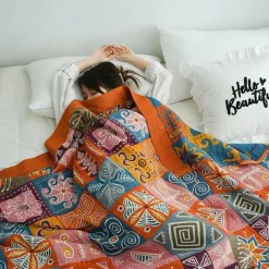 Snug u0026 Soft Bettzeug-Boho-Baumwolldecke – weicher, stylischer Überwurf fürs Bett und unterwegs