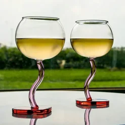 Plates u0026 More Küche & Esszimmer-Borosilikat-Weinkelch - Hitzebeständiger Champagnerbecher