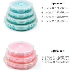 Tom Küche & Esszimmer-BPA-freies Silikon-Lebensmittelbehälter-Set – vielseitige Lunchboxen für Obstsalat und mehr