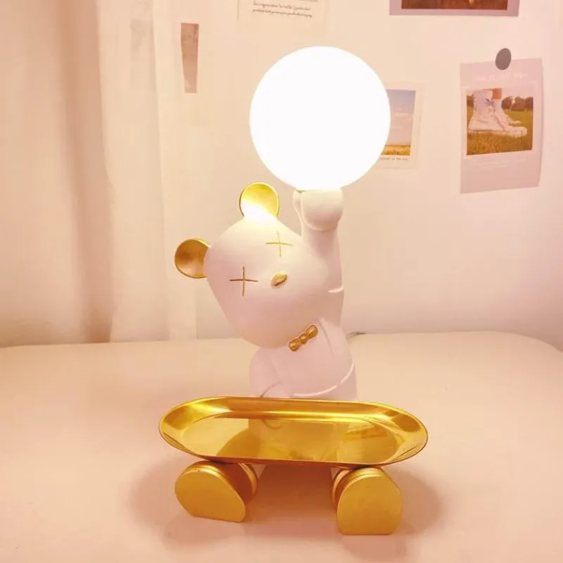 Bright Accents Beleuchtung-Bären-Schreibtischlampe – Süßes Nachtlicht für Kinder