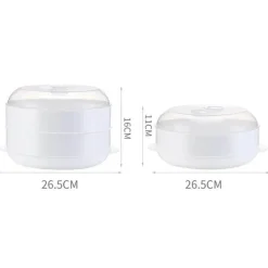 Tom Küche & Esszimmer-Brötchendämpfer für die Mikrowelle – 12-lagiges, langlebiges Küchenwerkzeug für perfekt gedämpfte Brötchen