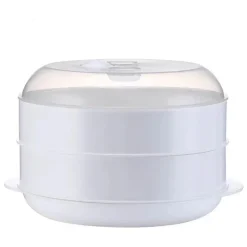 Tom Küche & Esszimmer-Brötchendämpfer für die Mikrowelle – 12-lagiges, langlebiges Küchenwerkzeug für perfekt gedämpfte Brötchen