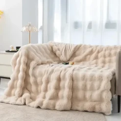 Cozy Haven Bettzeug-Bubble Blanket – weicher, gemütlicher Überwurf für Komfort und Entspannung