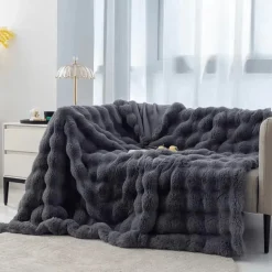 Cozy Haven Bettzeug-Bubble Blanket – weicher, gemütlicher Überwurf für Komfort und Entspannung