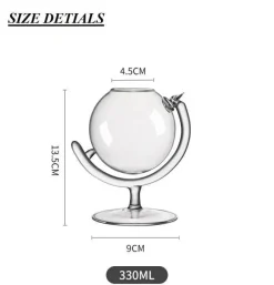 Plates u0026 More Küche & Esszimmer-Bubble Martini-Glas – Hochwertiges transparentes Trinkgeschirr