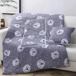 Plush Perch Bettzeug-Bunte Cartoon-Kissendecke - 2-in-1-Plüschüberwurf