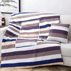 Plush Perch Bettzeug-Bunte Cartoon-Kissendecke - 2-in-1-Plüschüberwurf